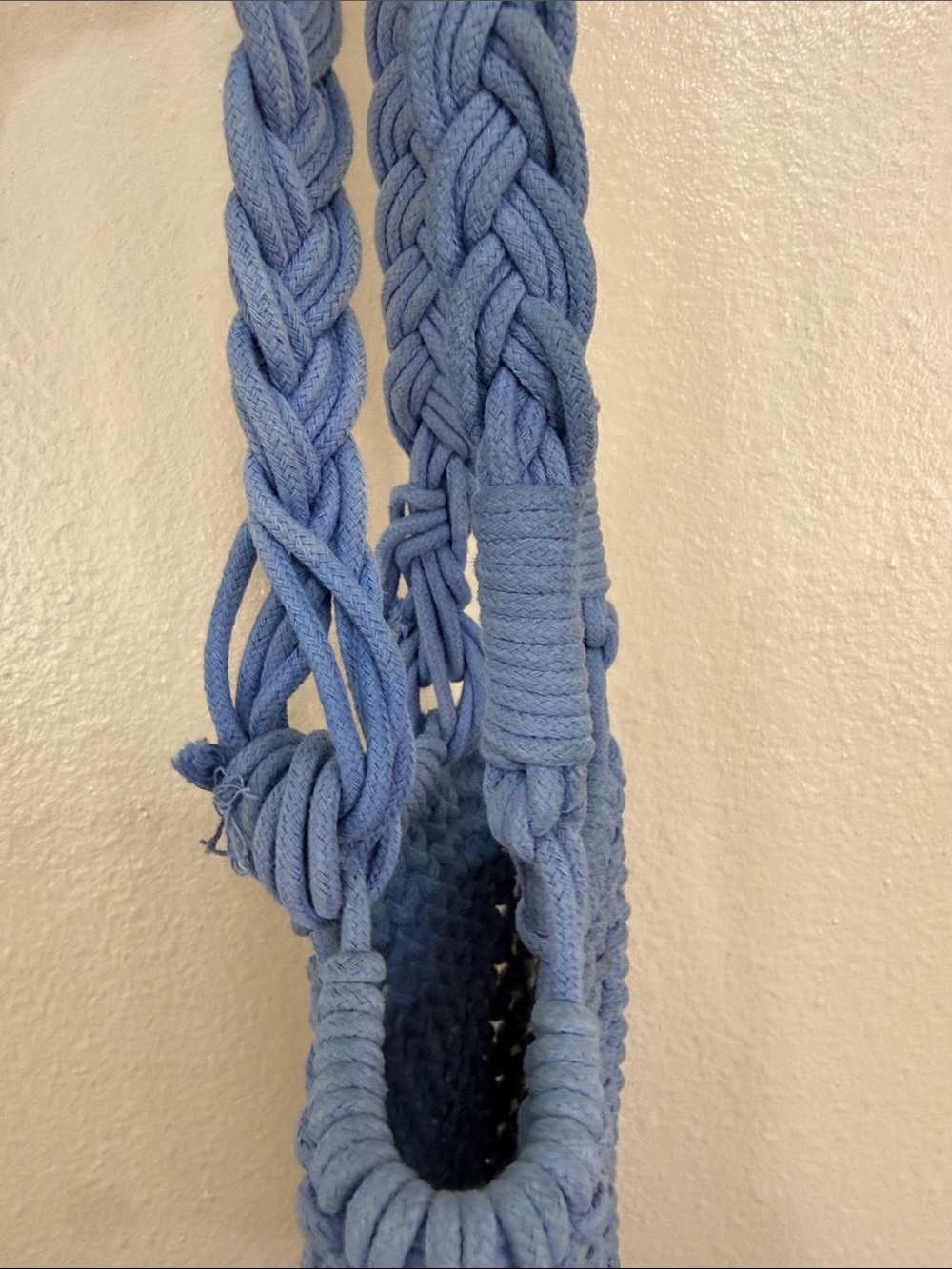 J.Crew Cadiz Hand-Knotted Rope Tote Bag Brilliant Ocean Blue - Picture 11 of 12